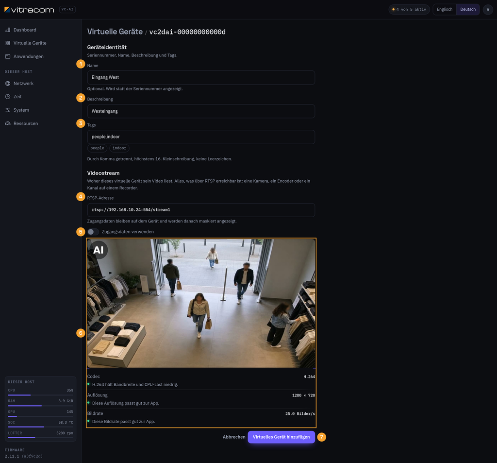 Neuer Videokanal/New Stream